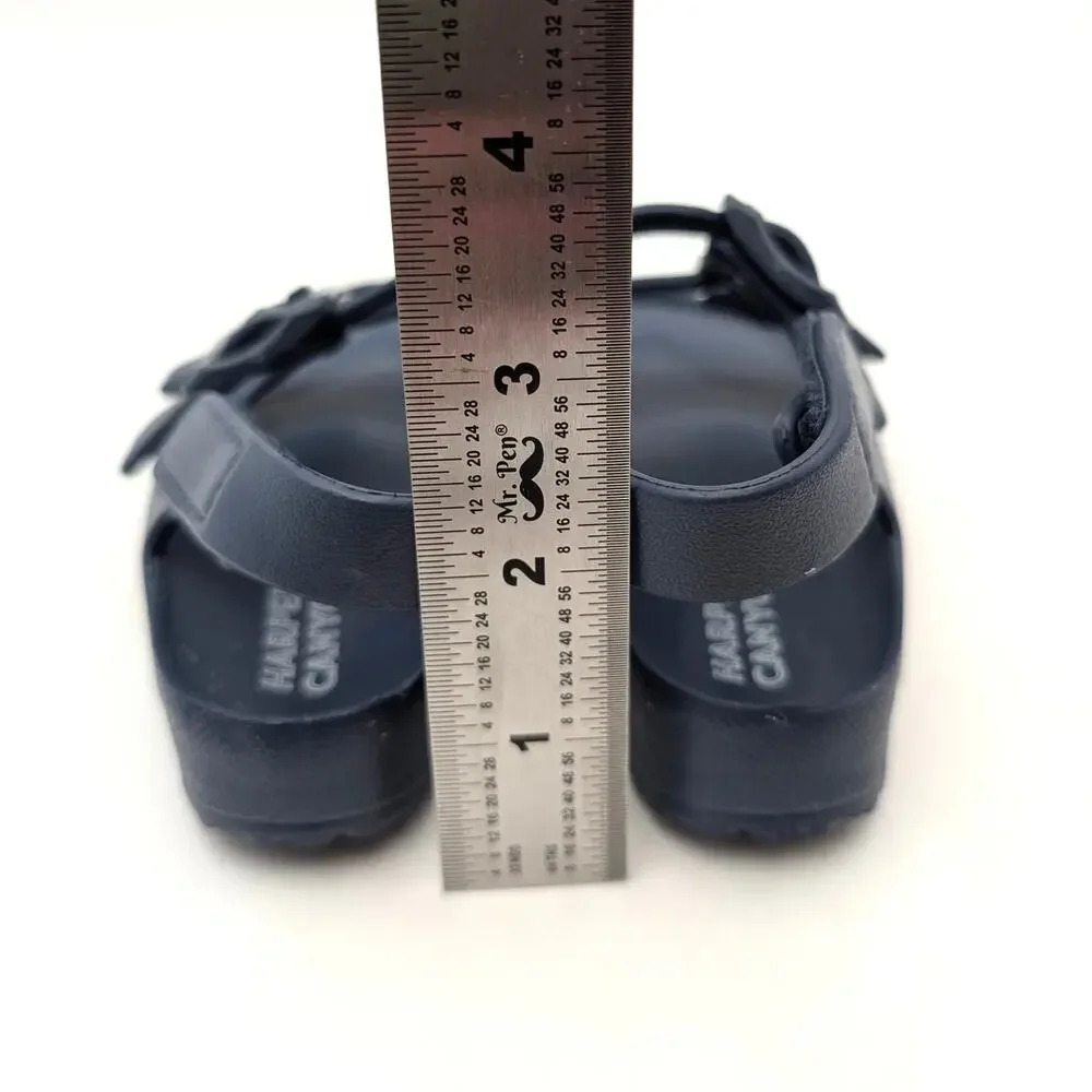 Harper Canyon Sage Open Toe Sandals Adjustable Buckle Kids' Navy Size US6